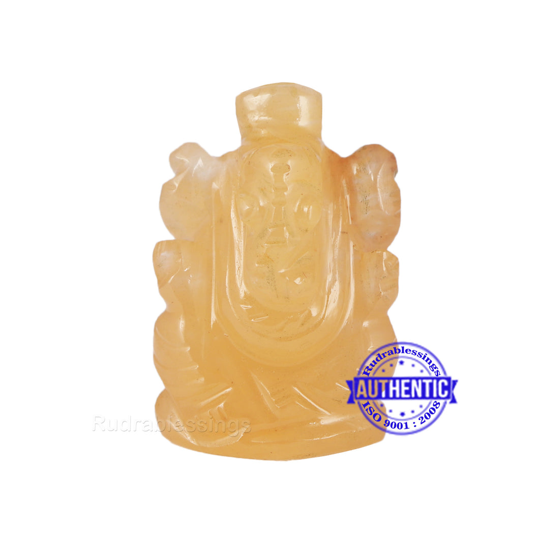 Yellow Agate Ganesha Statue - 110 G