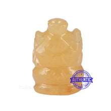 Load image into Gallery viewer, Yellow Agate Ganesha Statue - 110 H
