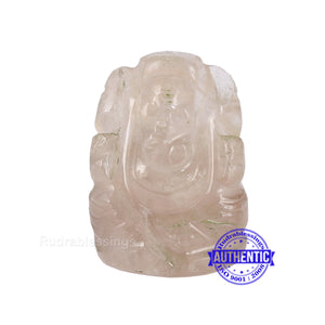 Smoky Quartz Ganesha Statue - 78 B