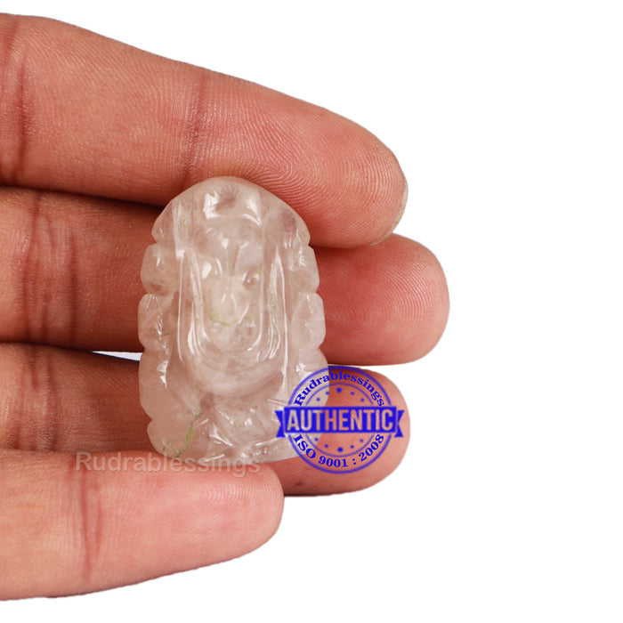 Smoky Quartz Ganesha Statue - 78 C
