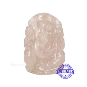 Smoky Quartz Ganesha Statue - 78 C