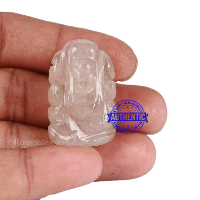 Smoky Quartz Ganesha Statue - 78 E