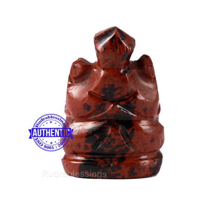 Mahagony Obsidian Ganesha Statue - 88 D