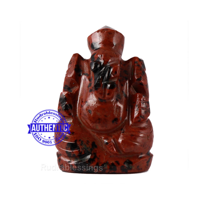 Mahagony Obsidian Ganesha Statue - 88 D