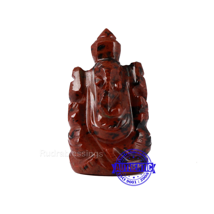 Mahagony Obsidian Ganesha Statue - 88 E
