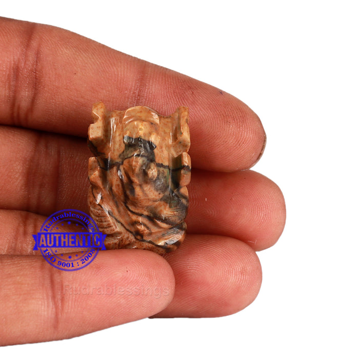 Picture Jasper Ganesha Statue - 92 B