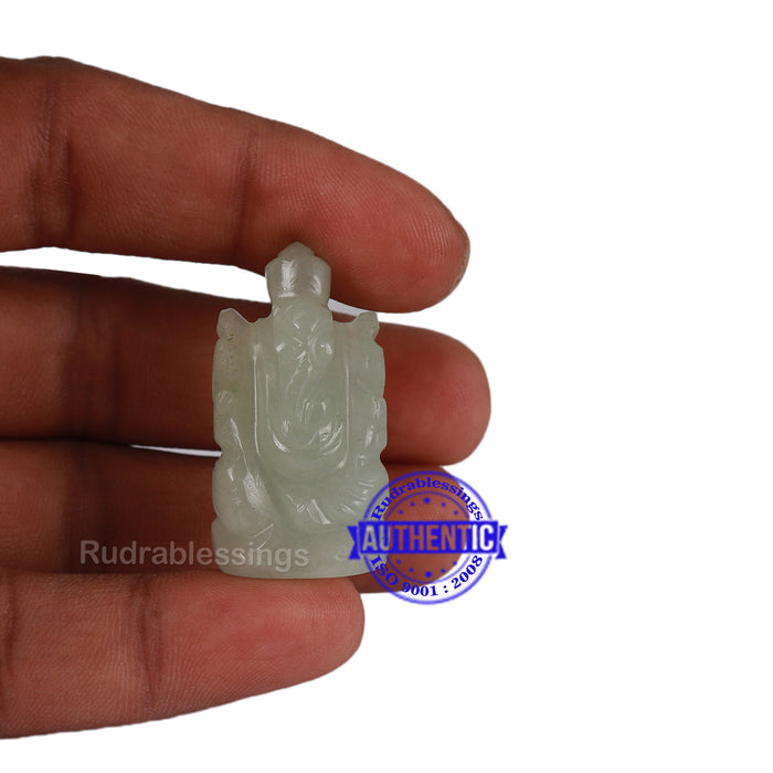 Light Green Aventurine Ganesha Statue - 97 B