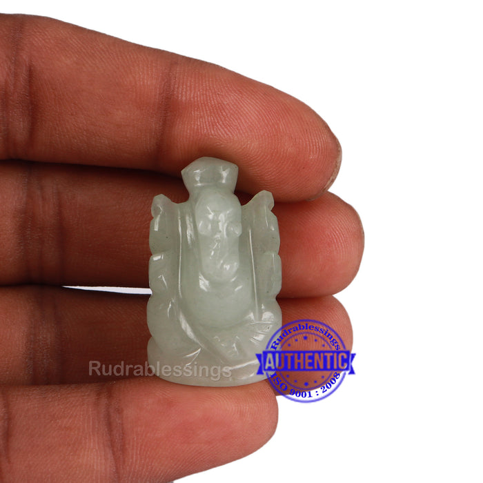 Light Green Aventurine Ganesha Statue - 97 D