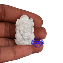 Load image into Gallery viewer, Howlite Ganesha Statue - 105 D
