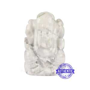 Howlite Ganesha Statue - 105 D