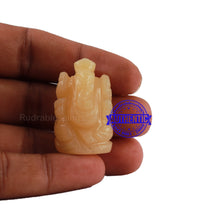 Load image into Gallery viewer, Ivory stone Ganesha Statue - 98 B
