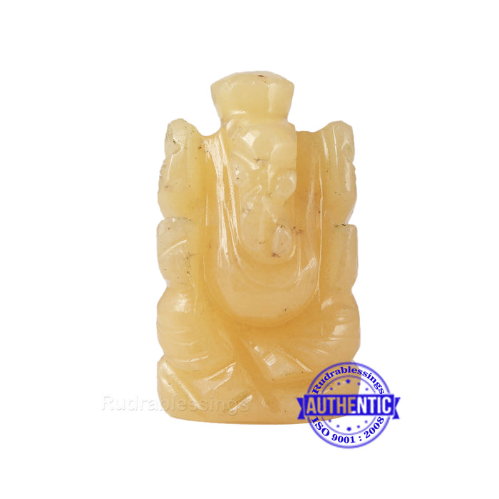 Ivory stone Ganesha Statue - 98 C