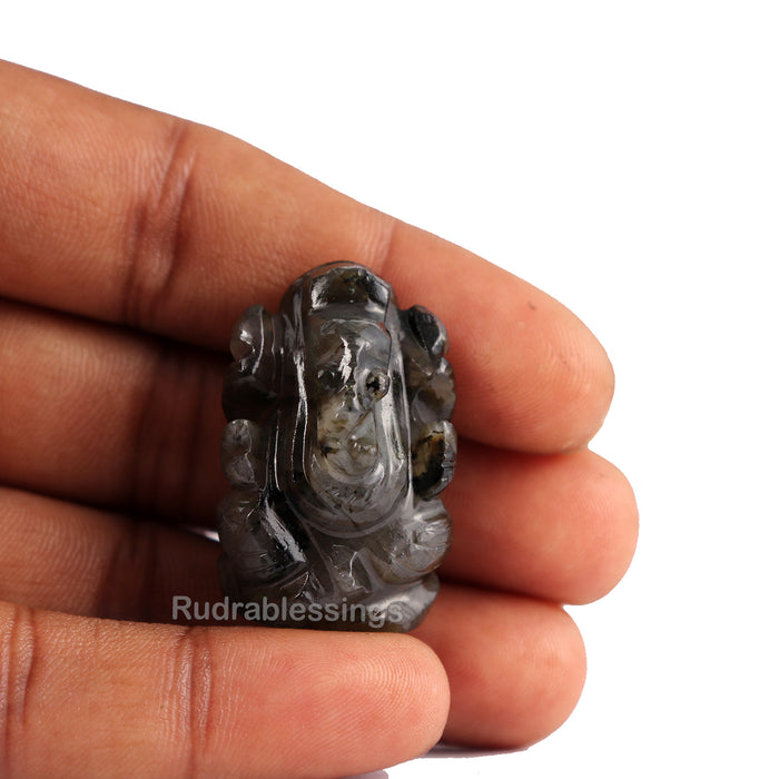 Labradorite Ganesha Statue - 102