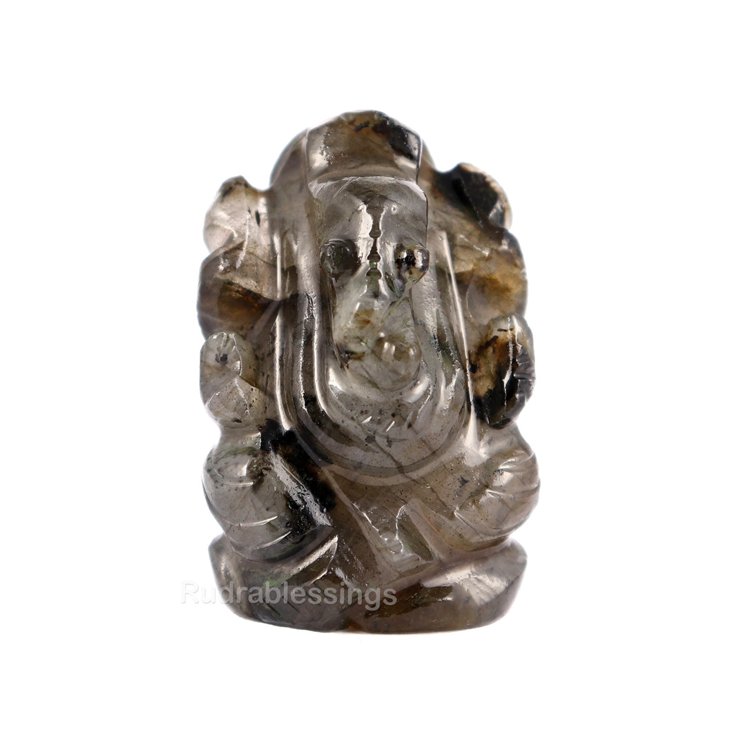 Labradorite Ganesha Statue - 102