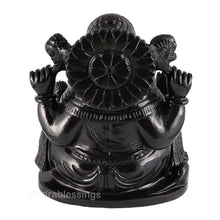 Load image into Gallery viewer, Black Agate Ganesha Statue - 52
