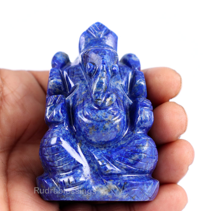 Lapis Lazuli Ganesha Statue - 58