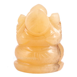Ivory Stone Ganesha Statue - 67