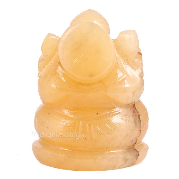 Ivory Stone Ganesha Statue - 67