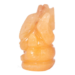 Ivory Stone Ganesha Statue - 68