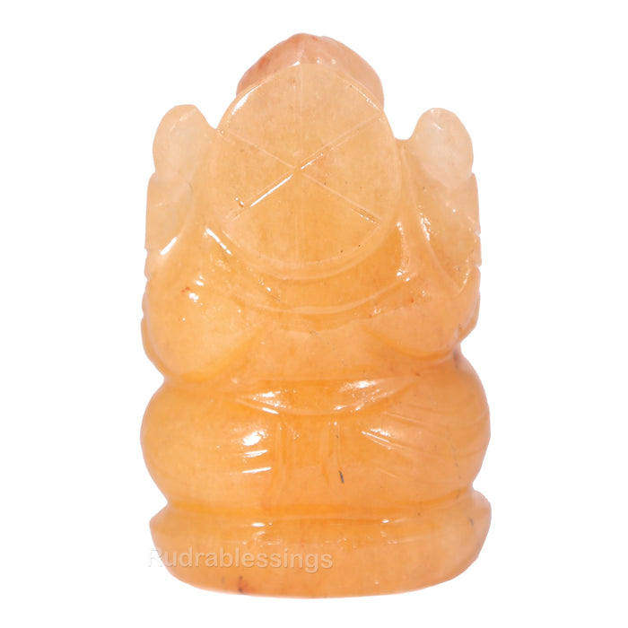 Ivory Stone Ganesha Statue - 68
