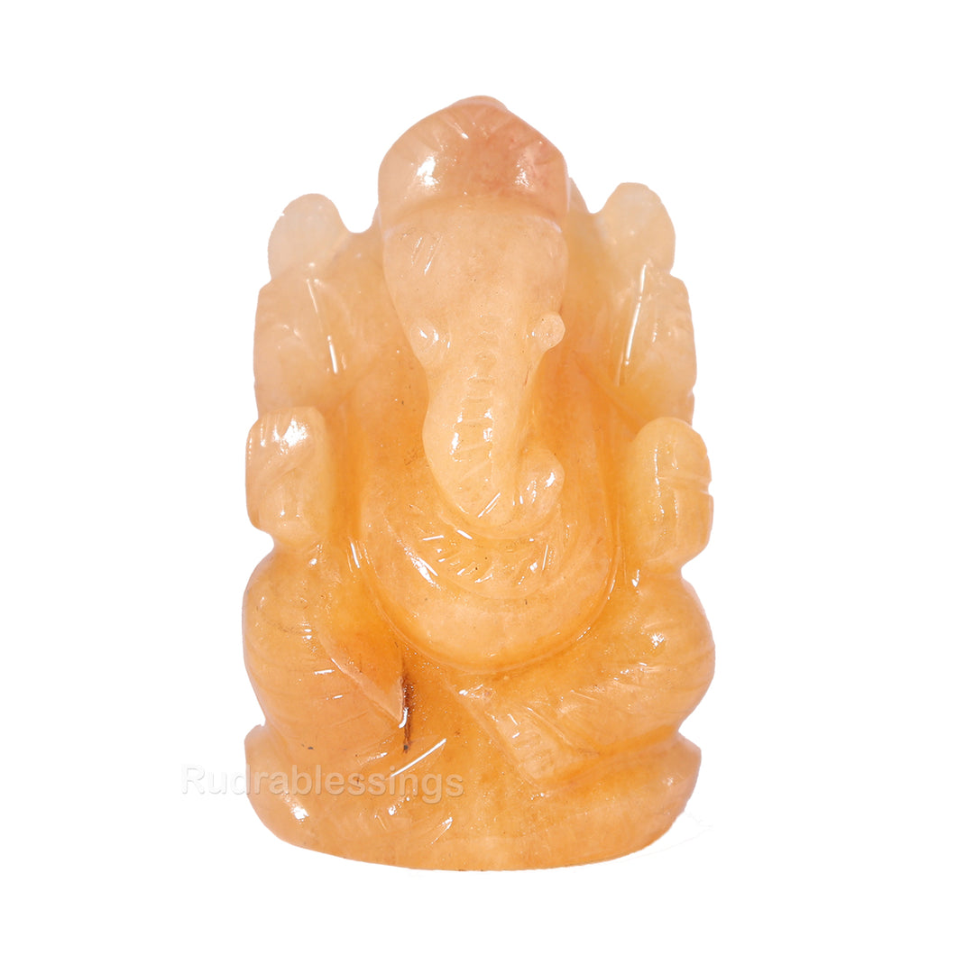 Ivory Stone Ganesha Statue - 68