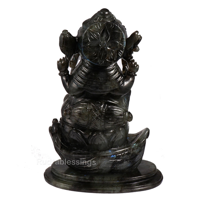 Labradorite Ganesha Statue - 83