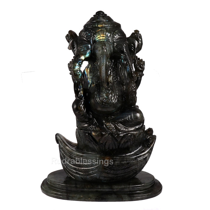 Labradorite Ganesha Statue - 83