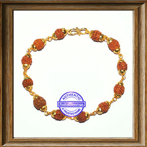 5 Mukhi Gold Plated Wrist Band