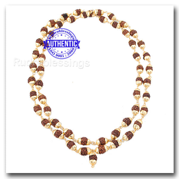 Gold Plated Attachment Mala - (54 + 1 beads)