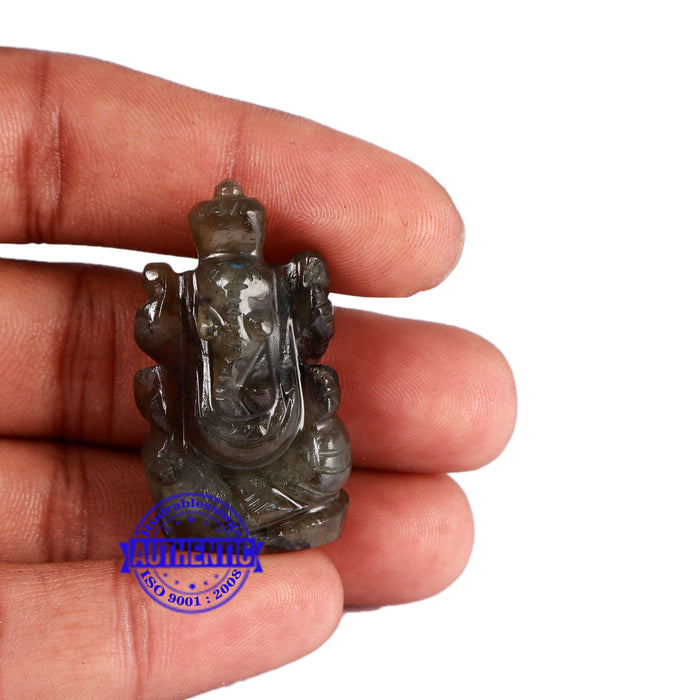 Labradorite Ganesha Statue - 102 M