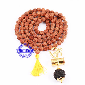 5 mukhi Rudraksha mala in thread with OM Pendant
