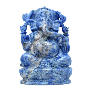 Lapis Lazuli Ganesha Statue - 4