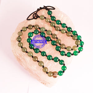 Green Aventurine + Green Onyx stone Mala