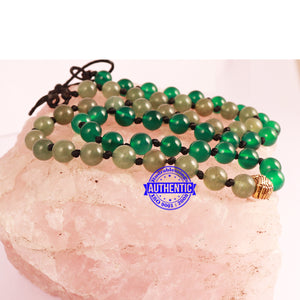 Green Aventurine + Green Onyx stone Mala