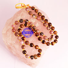 Load image into Gallery viewer, Tiger Eye + Rhodonite Stone Mala
