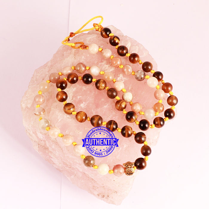 Tiger Eye + Moonstone Mala