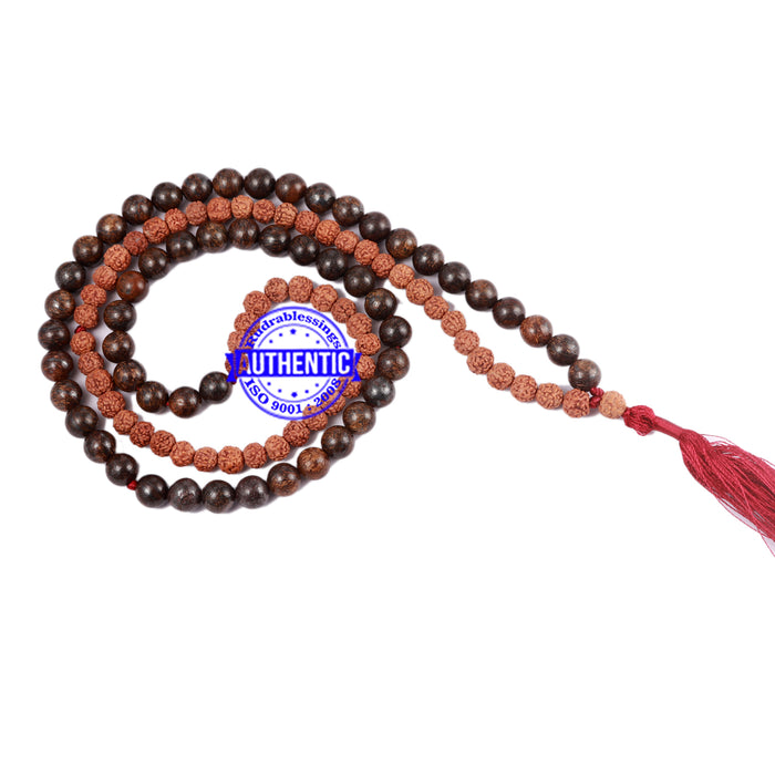 Bronzite Stone + Rudraksha Mala - 2