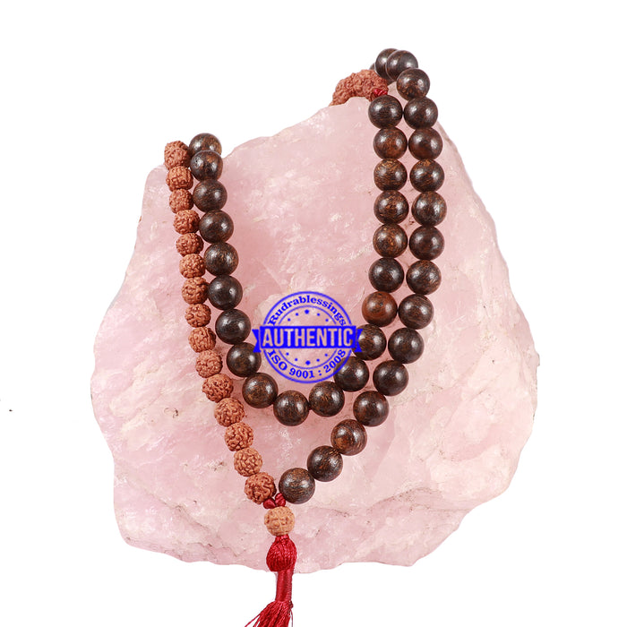 Bronzite Stone + Rudraksha Mala - 2