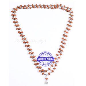 8 Mukhi Rudraksha Mala - 108+1 (Pure Silver)