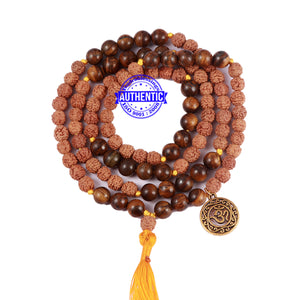 Tiger Eye Stone + Rudraksha Mala with OM accessory - 5