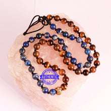 Load image into Gallery viewer, Tiger Eye + Lapis Lazuli Stone Mala
