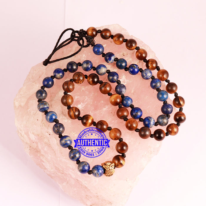 Tiger Eye + Lapis Lazuli Stone Mala