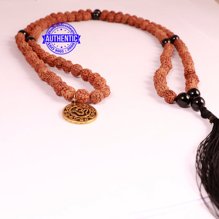 Black Tourmaline + Rudraksha Mala with OM accessory - 2