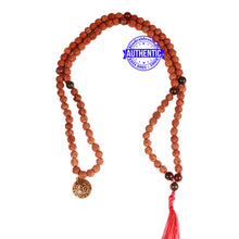 Load image into Gallery viewer, Bloodstone + Rudraksha Mala with OM accessory - 1
