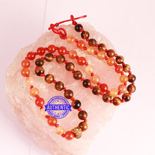 Load image into Gallery viewer, Tiger Eye + Carnelian Stone Mala
