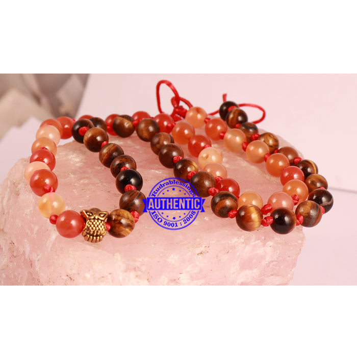 Tiger Eye + Carnelian Stone Mala