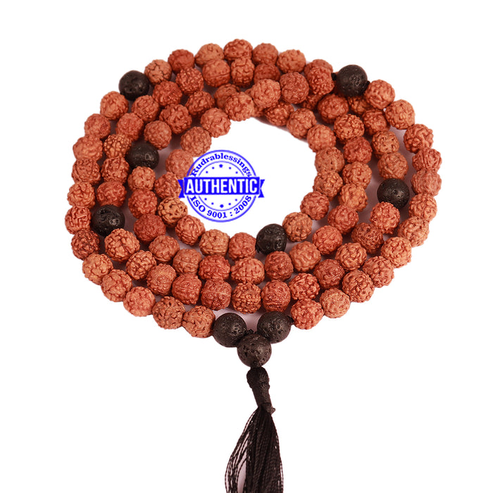 Lava Stone + Rudraksha Mala - 3