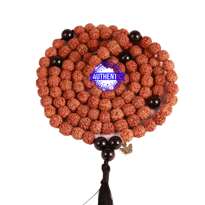 Black Tourmaline + Rudraksha Mala with Butterfly accessory - 2