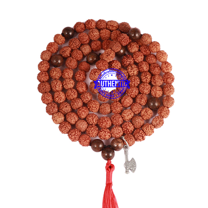Bronzite Stone + Rudraksha Mala with Axe accessory - 3