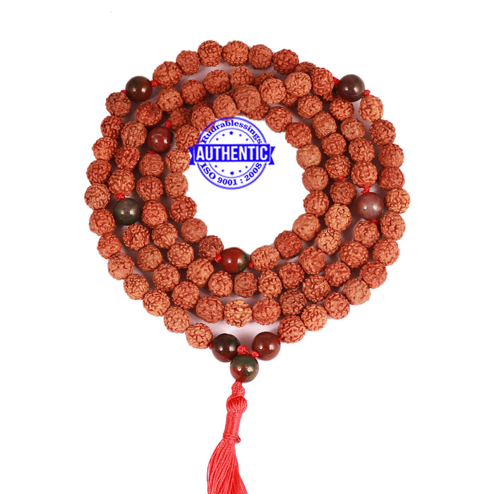 Bloodstone + Rudraksha Mala - 1